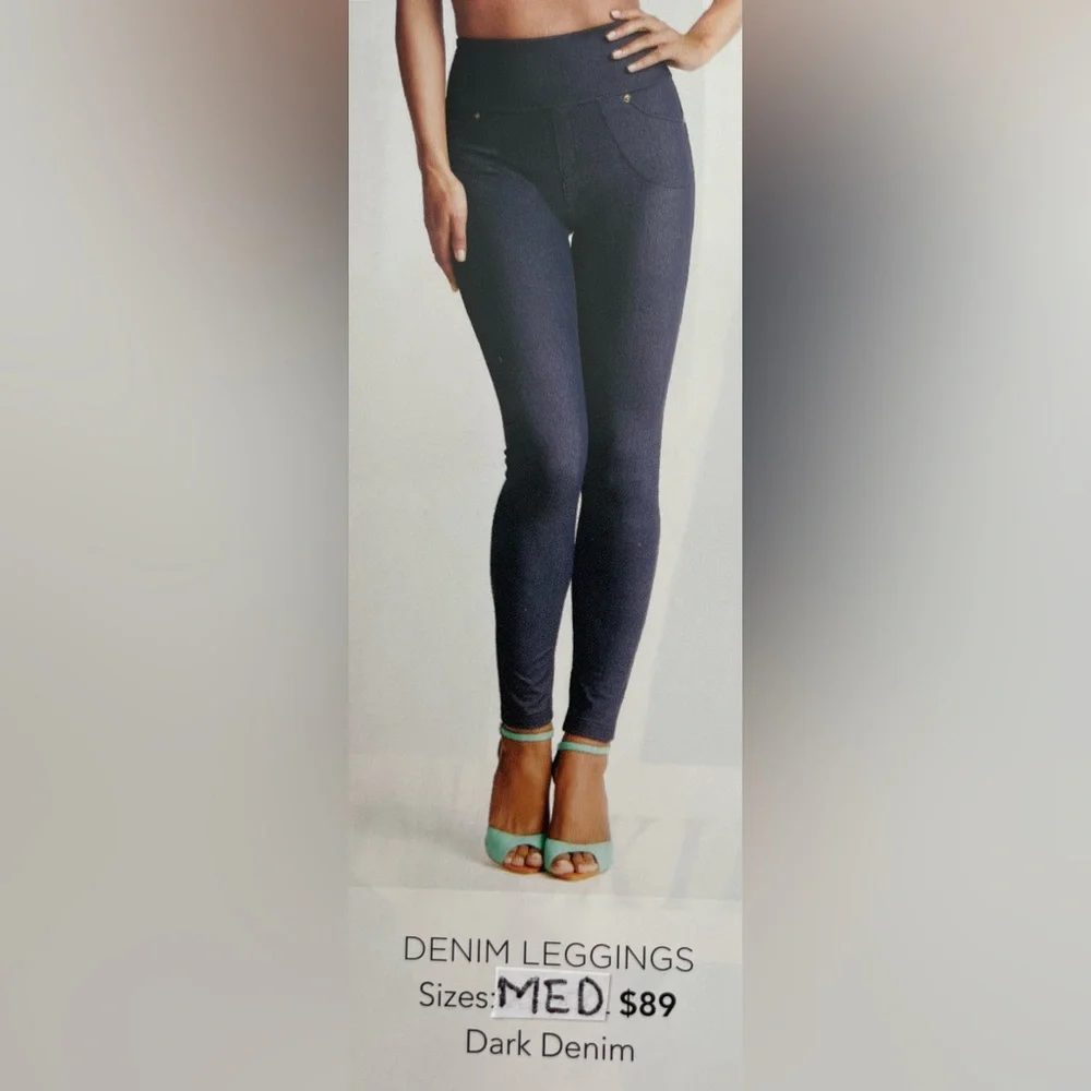 Ruby Ribbon Denim leggings - Picture 1 of 5